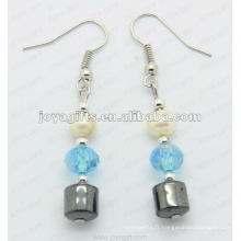 Fashion Hematite Drum Beads Earring